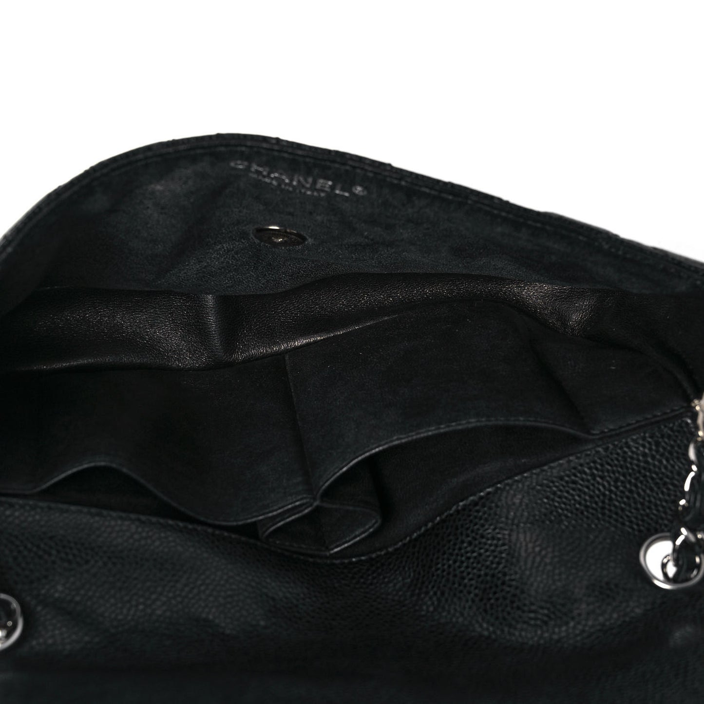 Caviar Quilted East West Flap Black