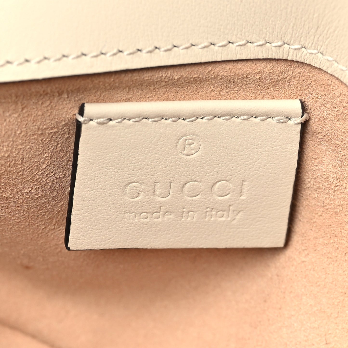 Calfskin Matelasse Super Mini GG Marmont Shoulder Bag White
