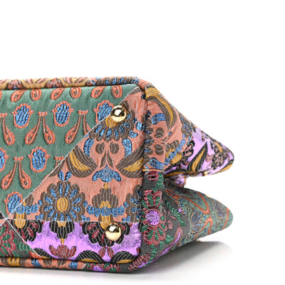 Prada Broccato Lame Floral Chain Tote Multicolor 9 of 9