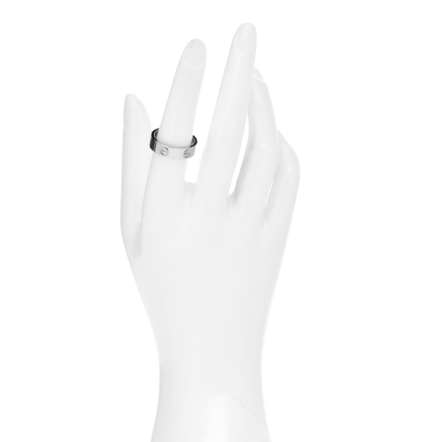 Cartier 18K White Gold 5.5mm LOVE Ring 55 7.25 2 of 5