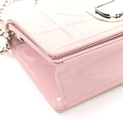Christian Dior Patent Micro-Cannage Baby Diorama Flap Bag Pale Pink 11 of 13