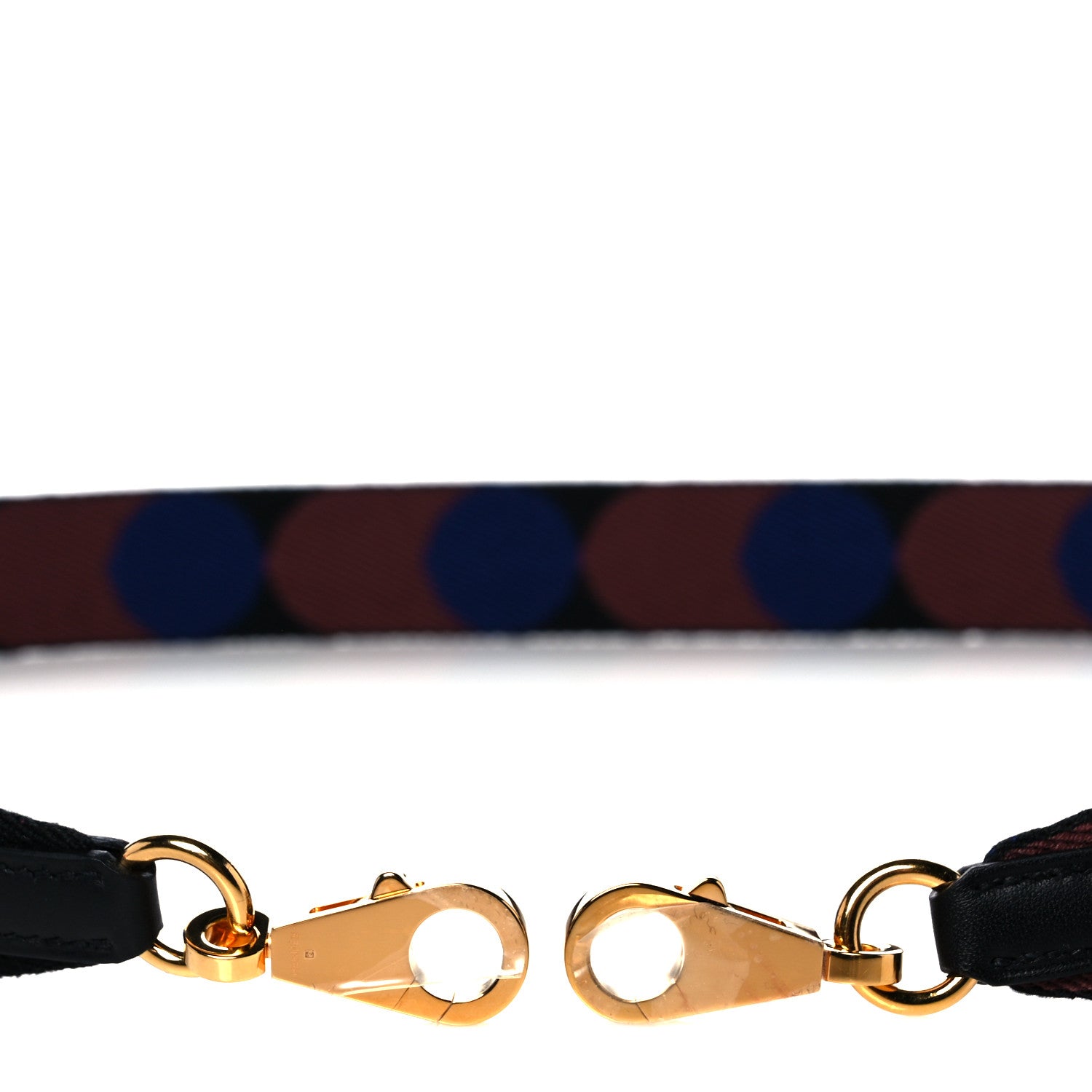 Hermes Toile Swift 25mm Sangle Flipperball Shoulder Strap Black Bleu Saphir 4 of 5