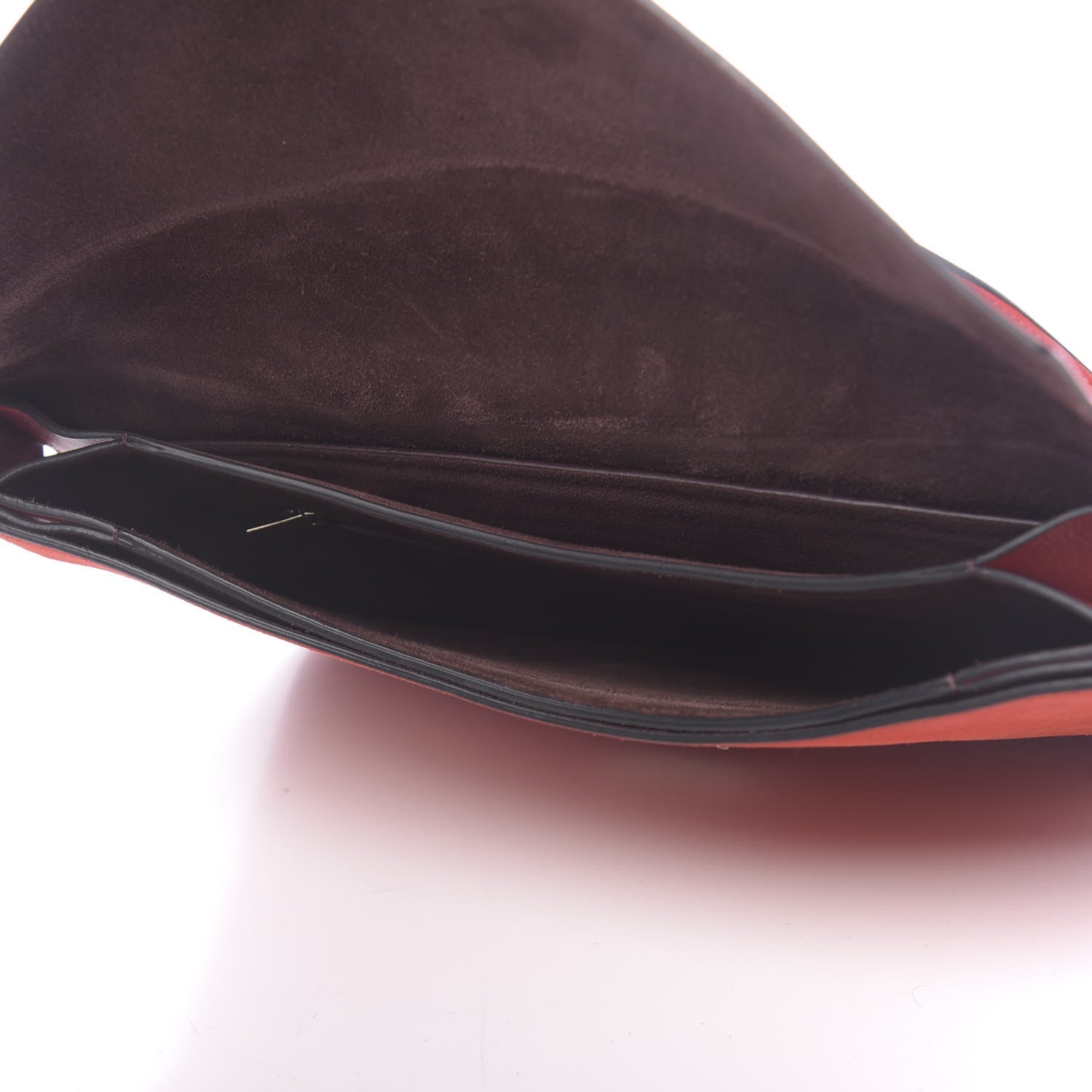 Celine Smooth Calfskin Suede Diamond Shoulder Bag Red 5 of 12