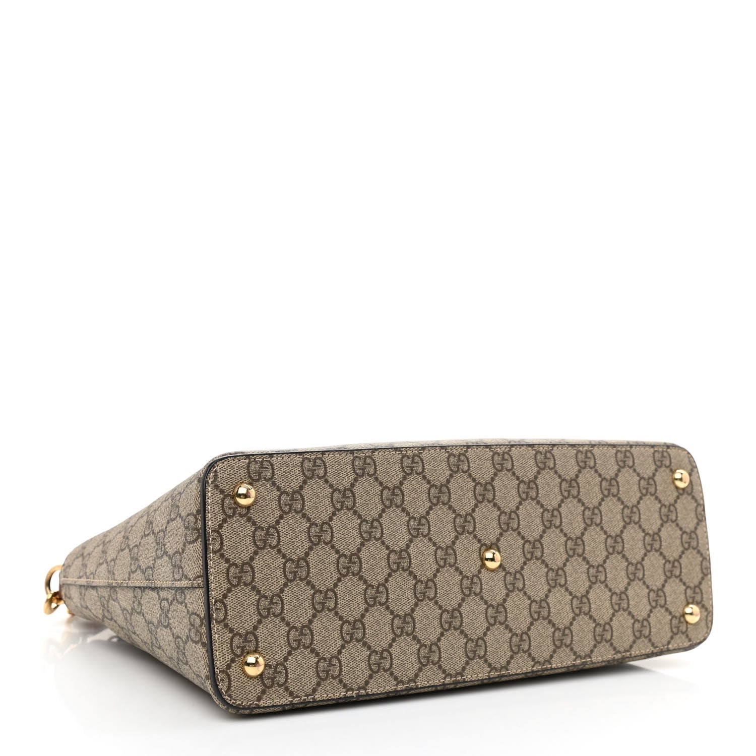 Gucci GG Supreme Monogram Small Zip Top Tote Beige Tuscany 4 of 9