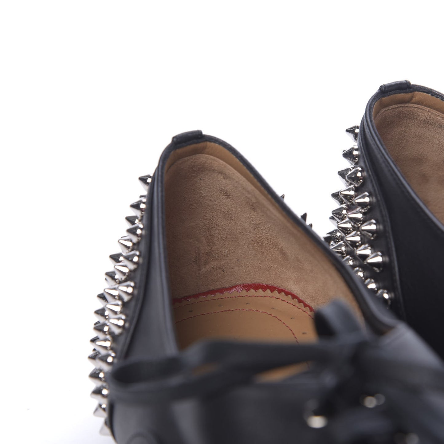 Calfskin Spike Mens Freddy Flat 46.5 Black