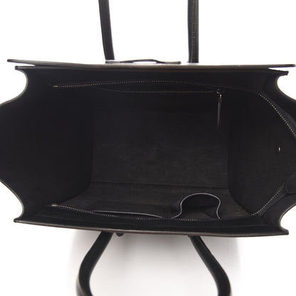Celine Drummed Calfskin Mini Luggage Black 5 of 13