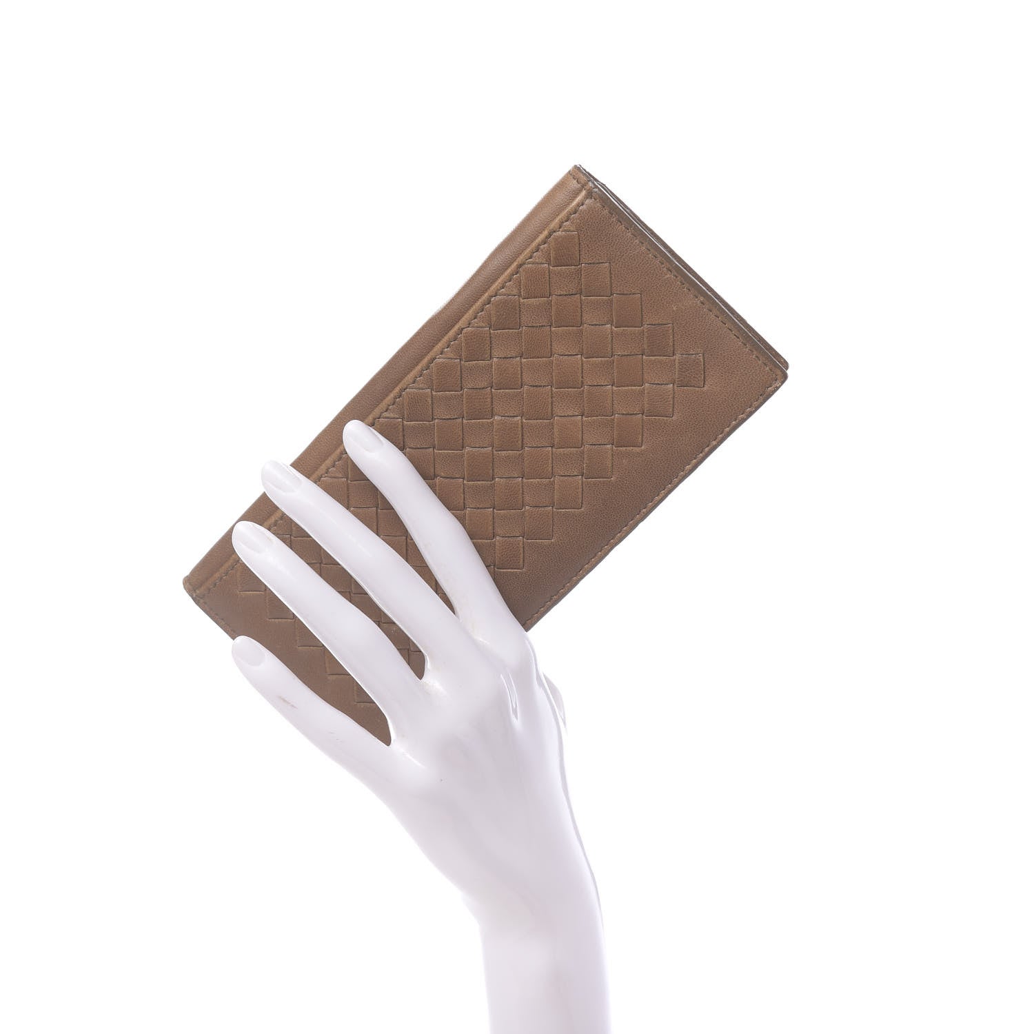 Bottega Veneta Nappa Intrecciato Long Bi-Fold Wallet Noce 2 of 6