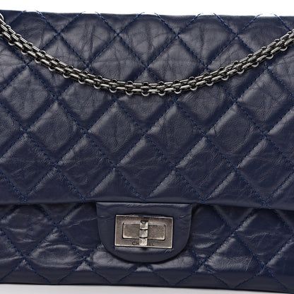 Chanel Aged Calfskin Quilted 2.55 Reissue 227 Flap Dark Blue 9 of 9