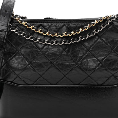 Chanel Aged Calfskin Quilted New Medium Gabrielle Hobo Black 8 of 11