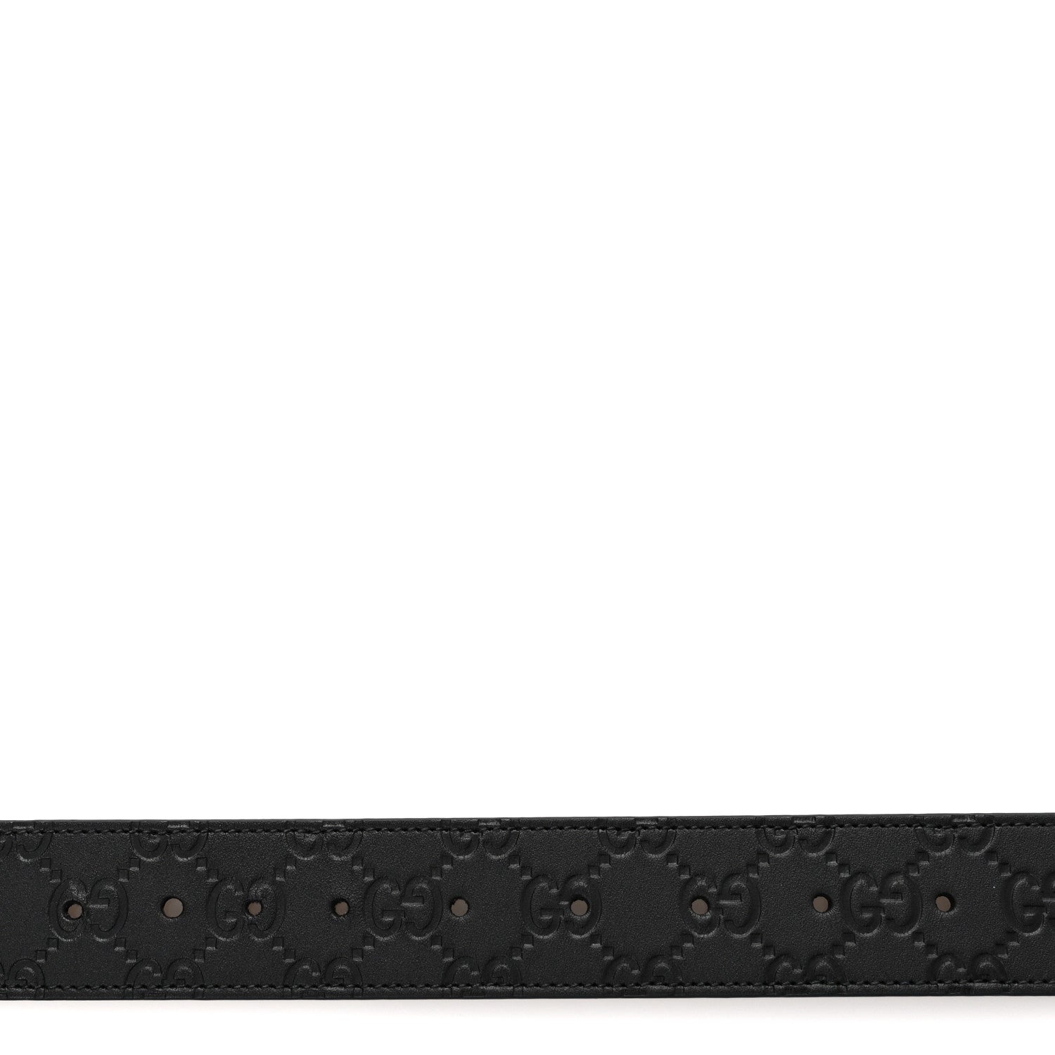 Gucci Guccissima Signature Interlocking G Reversible 37mm Belt 95 38 Black Cocoa 3 of 8