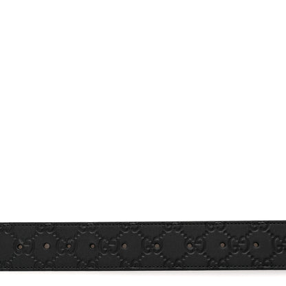 Gucci Guccissima Signature Interlocking G Reversible 37mm Belt 95 38 Black Cocoa 3 of 8
