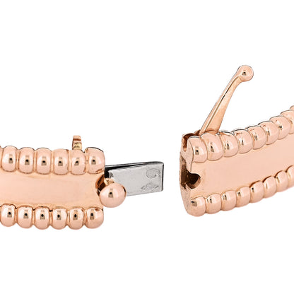 Van Cleef & Arpels 18K Rose Gold Perlee Signature Bangle Bracelet M 4 of 6
