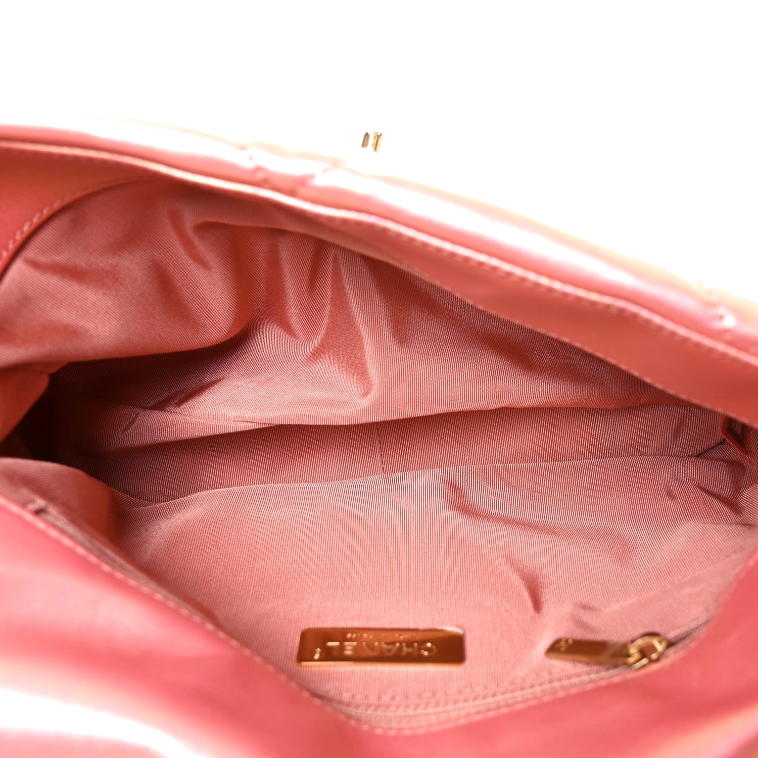 Chanel Iridescent Lambskin Quilted Large Chanel 19 Flap Pink 5 of 10