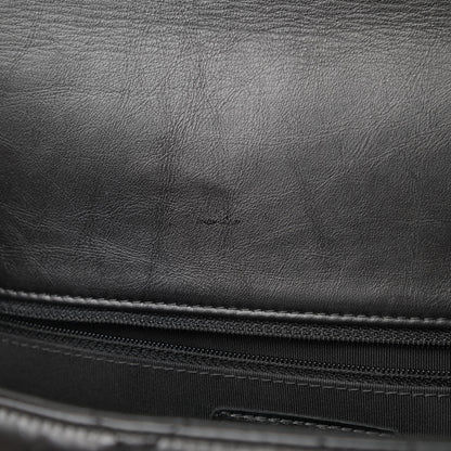 Chanel Crumpled Calfskin Quilted Large Chain All Over Flap Bag Black 11 of 11
