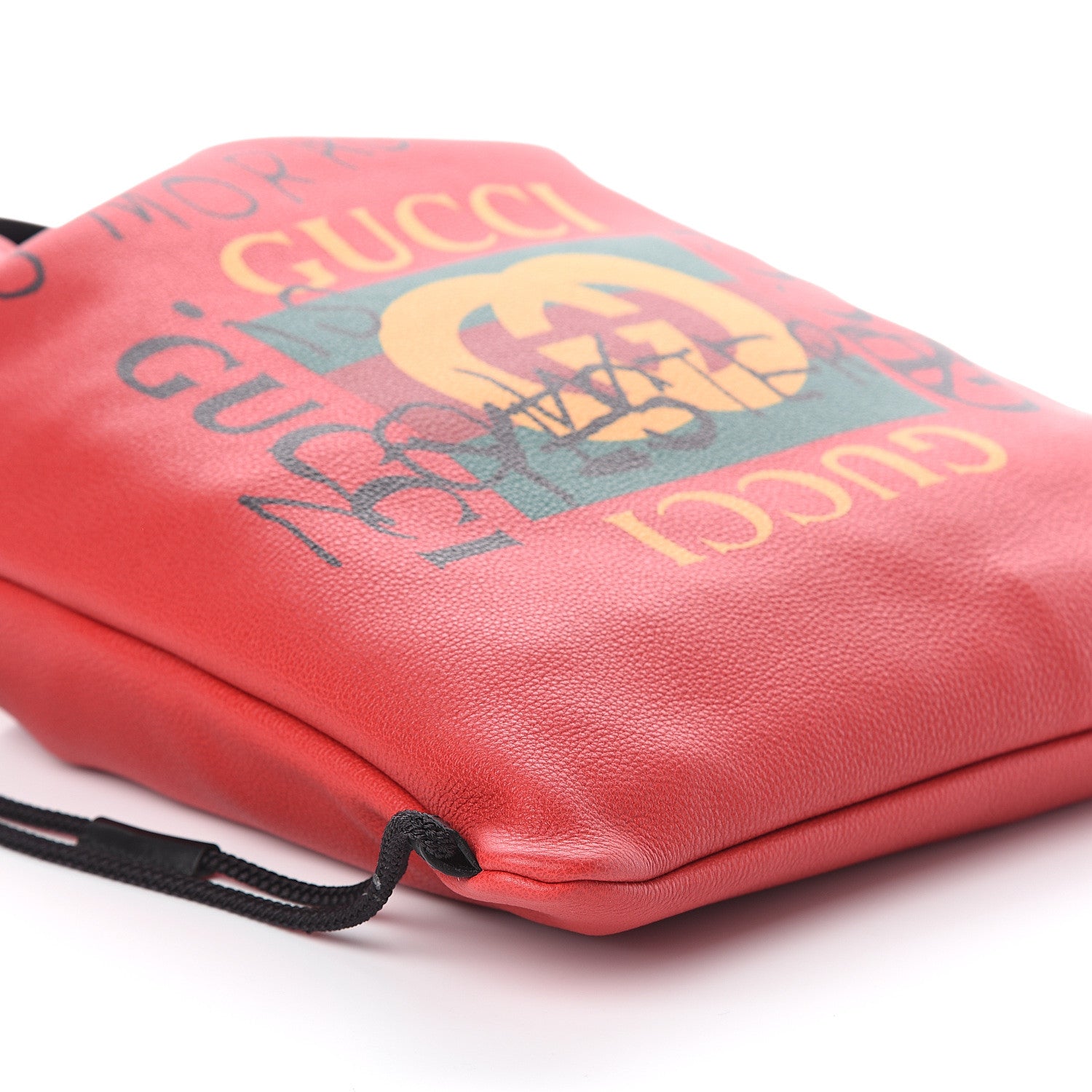 Gucci Calfskin Coco Capitan Logo Drawstring Backpack Hibiscus Red 7 of 8