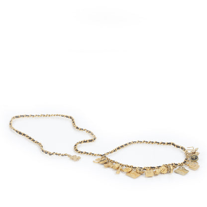 Chanel Leather Gold Chain Iconic Charm Belt 1 of 4