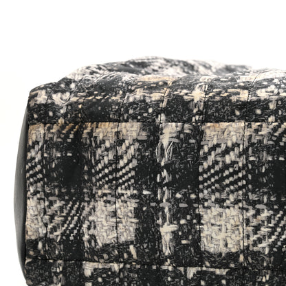 Chanel Lambskin Nylon Tweed Printed Tote Black White 19 of 21
