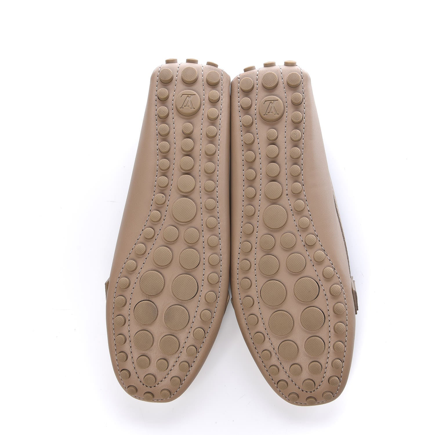 Louis Vuitton Calfskin Loafers 41 Beige White 5 of 12