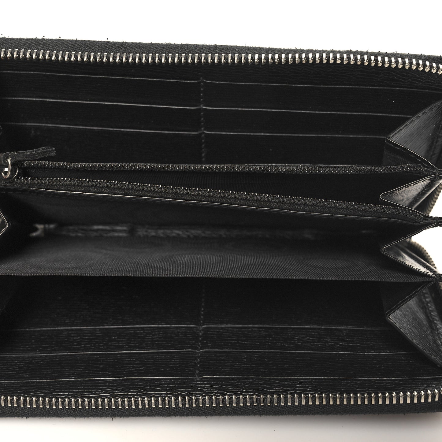 Calfskin GG Zip Around Wallet Black