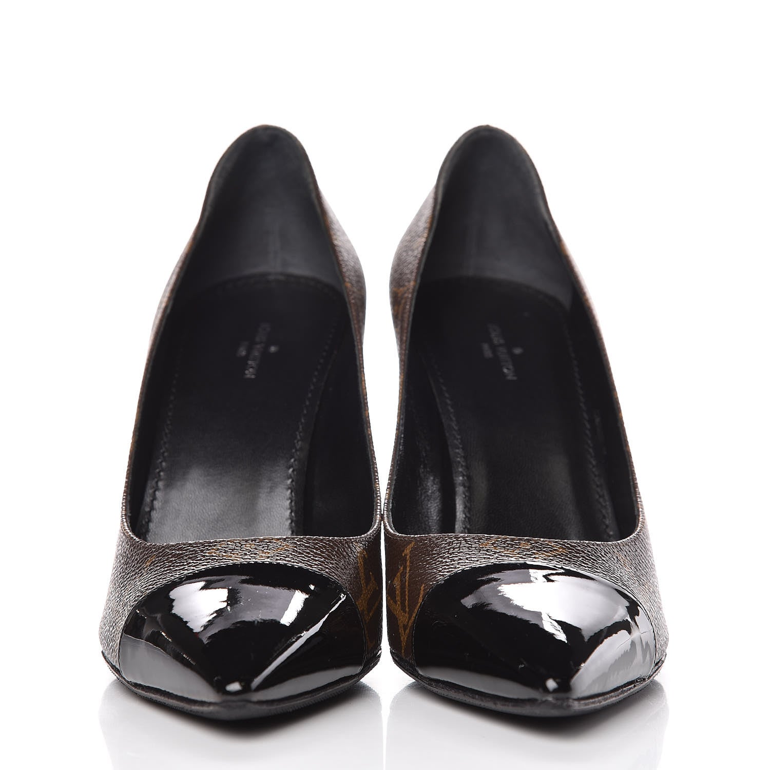 Louis Vuitton Patent Monogram Fetish Pumps 38 2 of 10