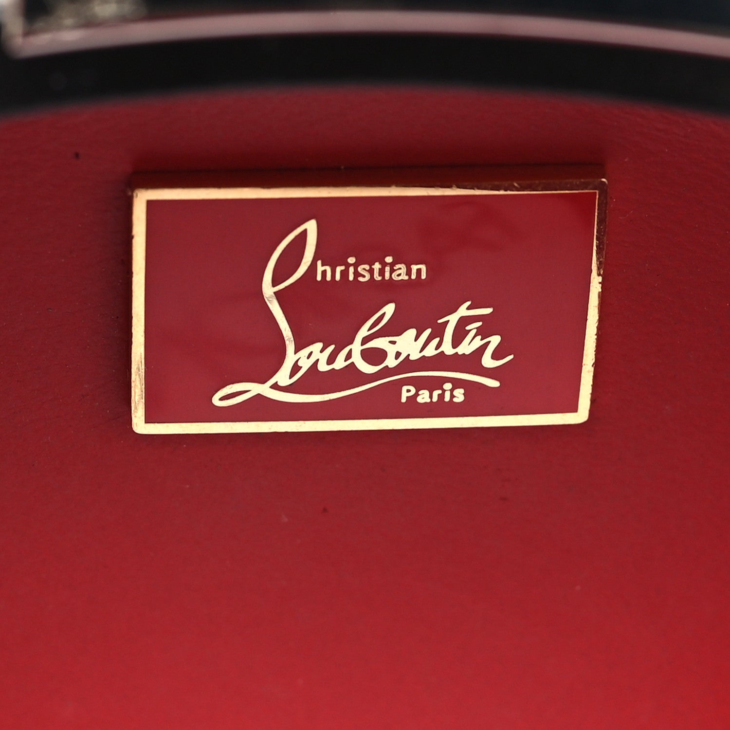 Christian Louboutin Metallic Suede Burma Strass Mina Chain Clutch Lichen 6 of 9