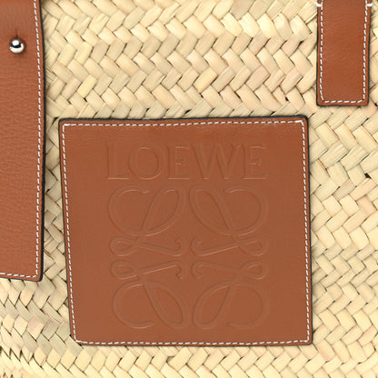 Loewe Raffia Basket Tote Bag Natural Tan 7 of 9