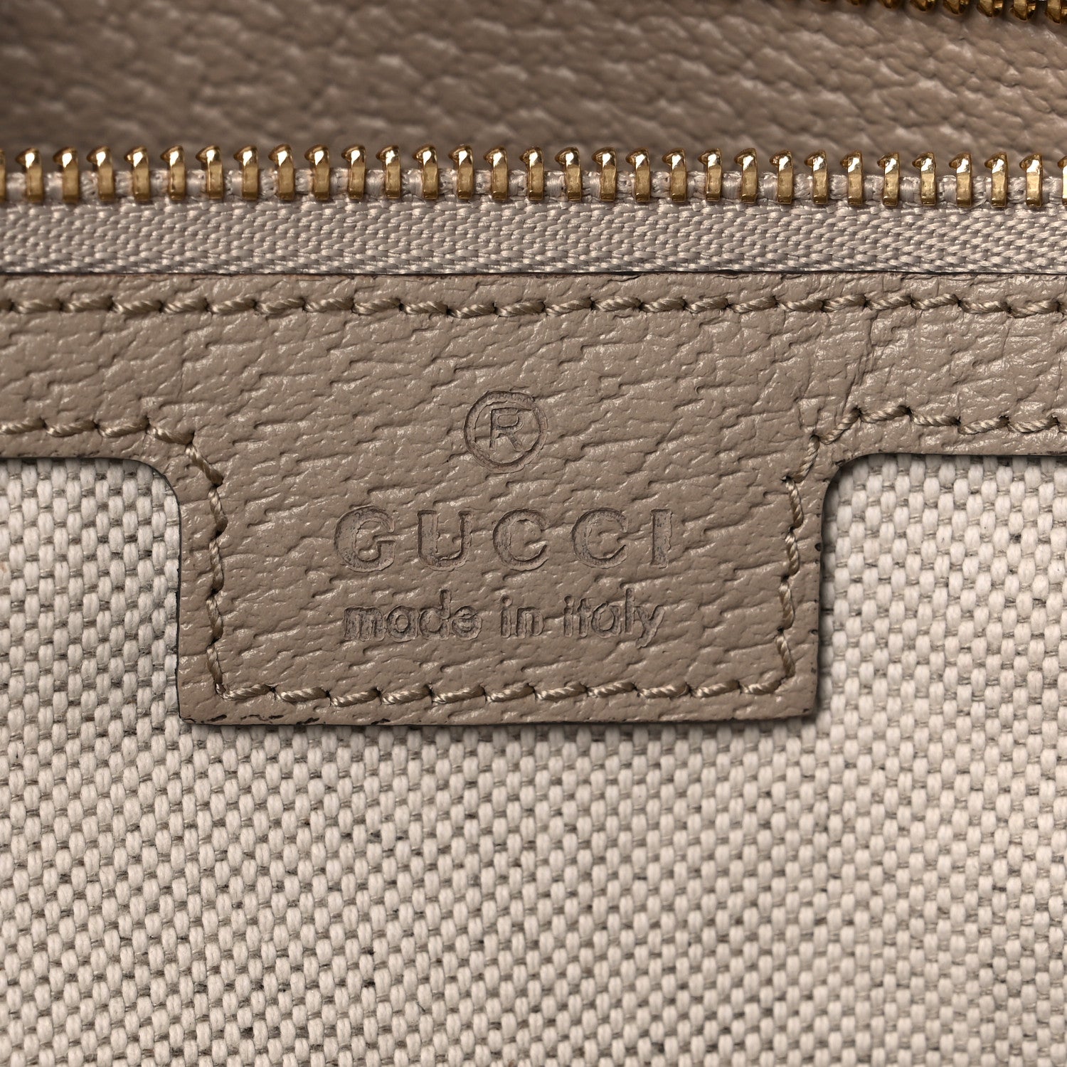 Gucci GG Supreme Monogram Textured Dollar Calfskin Web Medium Ophidia Shopping Tote Beige Mystic White Oatmeal 6 of 10