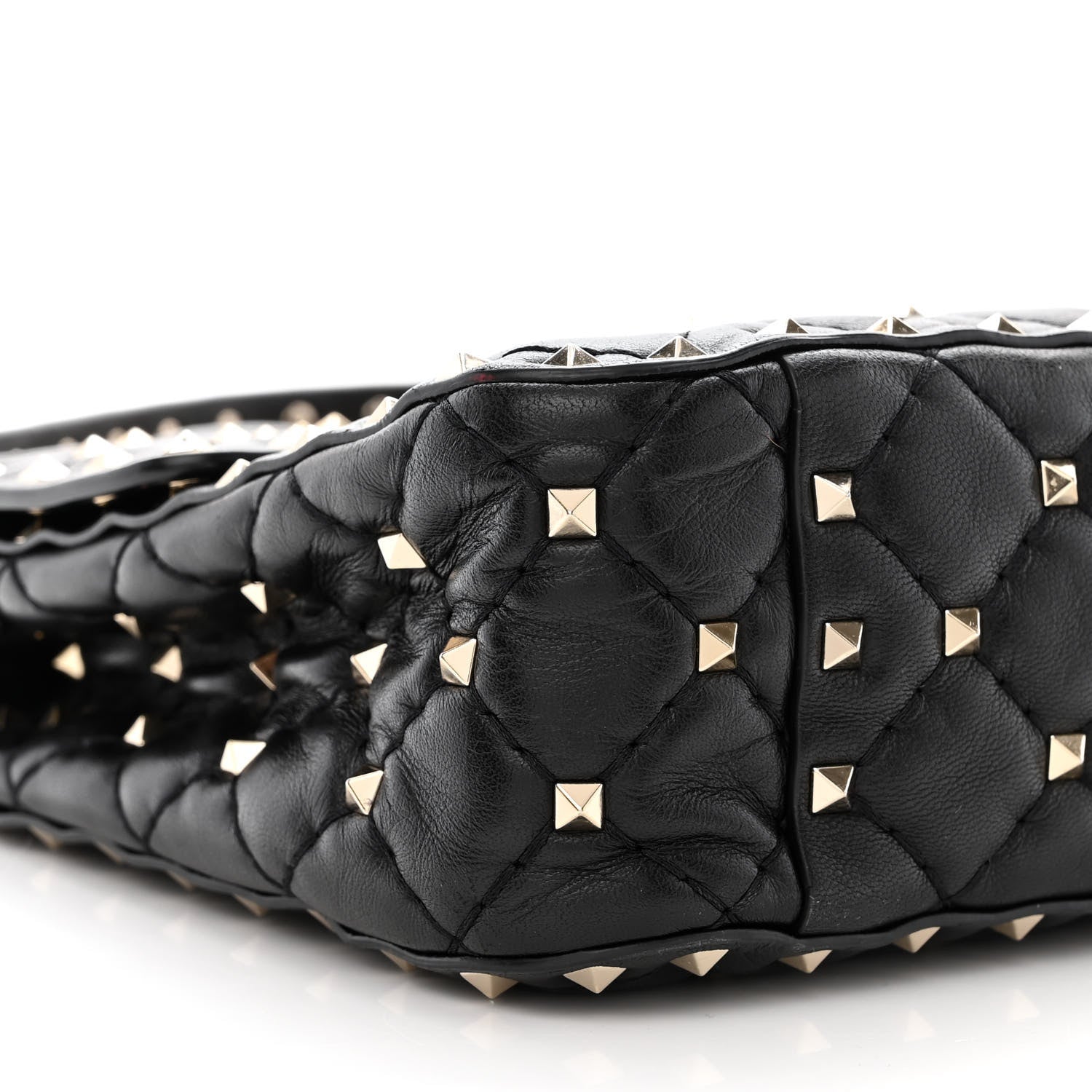 Valentino Garavani Lambskin Medium Rockstud Spike Shoulder Bag Black 9 of 11