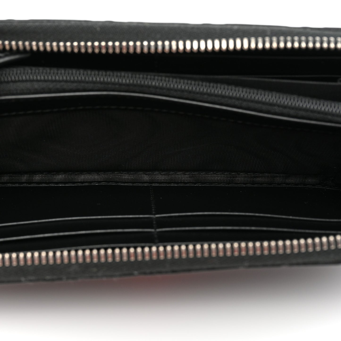 Guccissima Web Zip Around Wallet Black