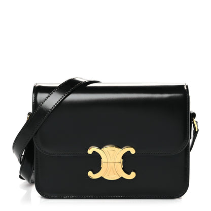 Celine Shiny Calfskin Teen Triomphe Black 1 of 9