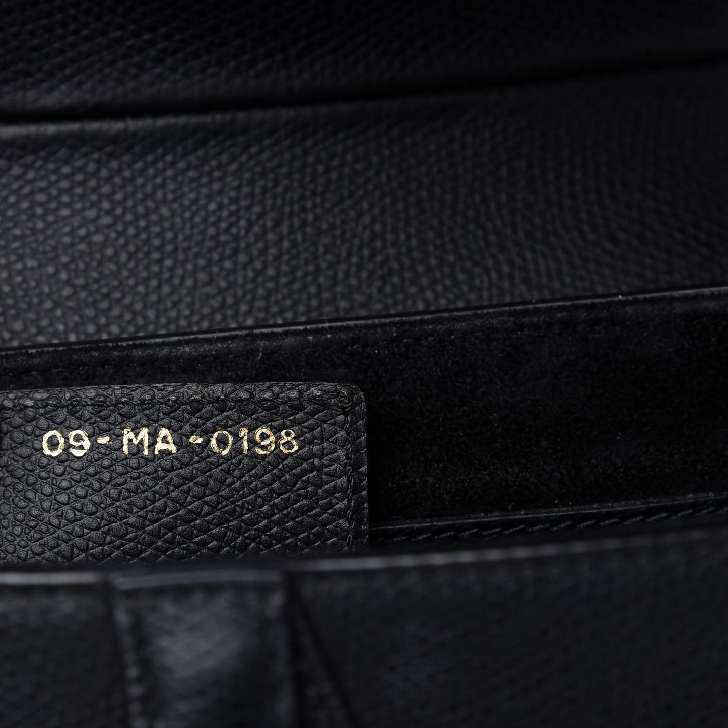 Grained Calfskin Saddle Bag Black