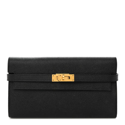 Hermes Epsom Kelly Longue Wallet Black 1 of 8