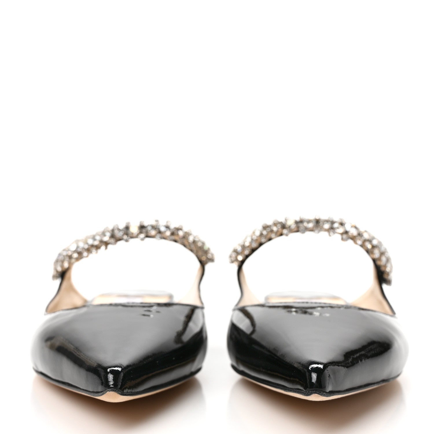 Jimmy Choo Patent Calfskin Bing 100 Mules 38 Black 2 of 8