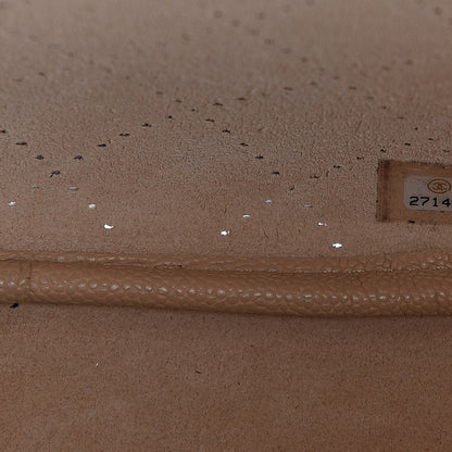 Chanel Grained Calfskin Perforated Small Flap Hobo Beige 7 of 10