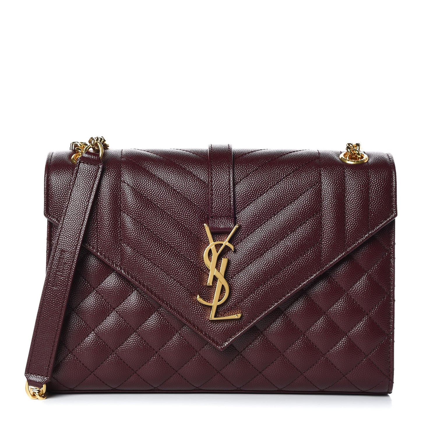 Grain De Poudre Textured Mixed Matelasse Medium Triquilt Monogram Satchel Rouge Legion