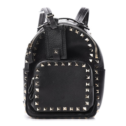 Valentino Garavani Pebbled Calfskin Mini Rockstud Backpack Black 1 of 10