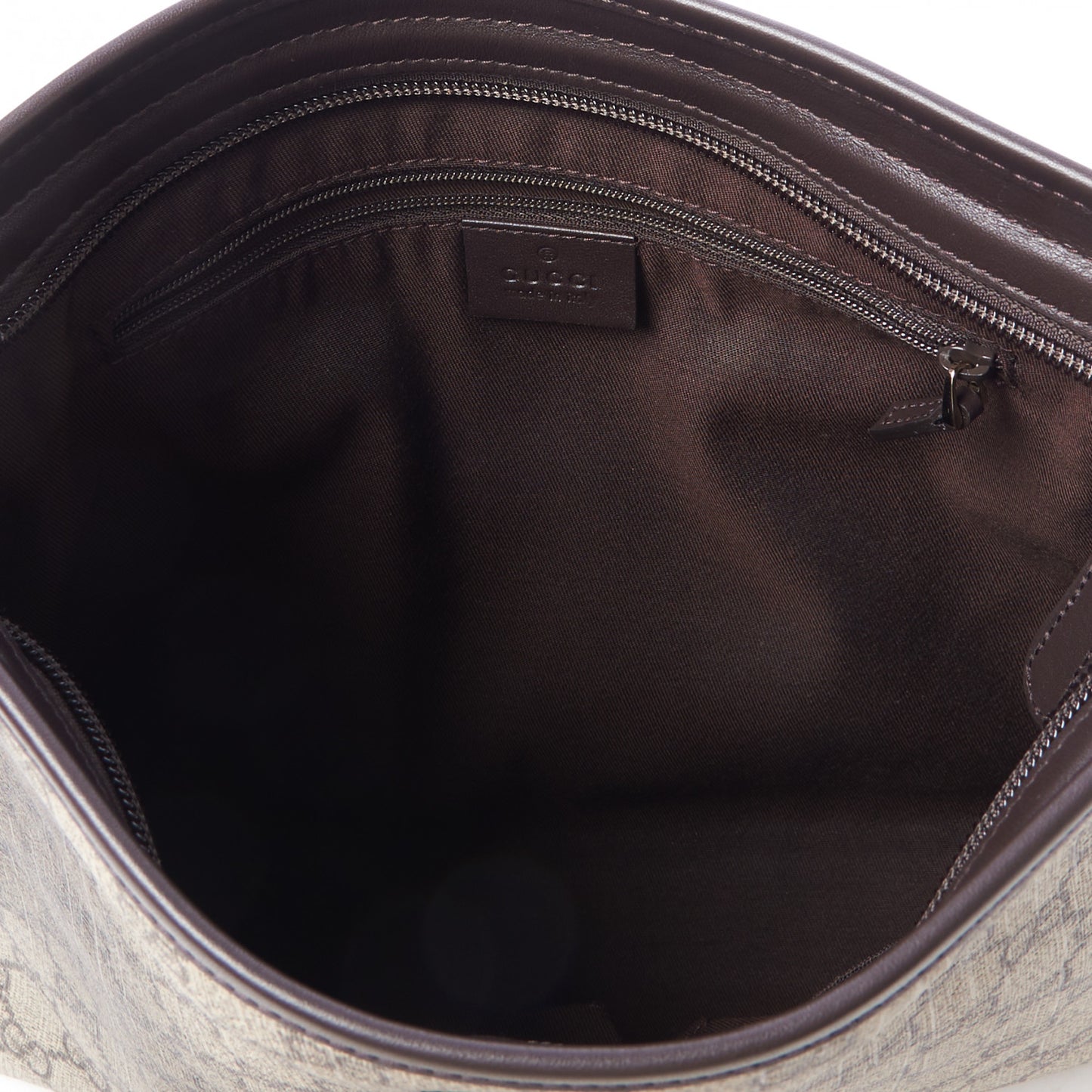 GG Plus Monogram Medium Flat Messenger Bag Dark Brown