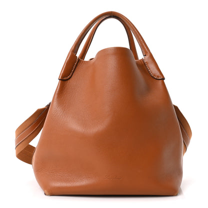 Loro Piana Grained Calfskin Large Bale Bag Cognac 1 of 10