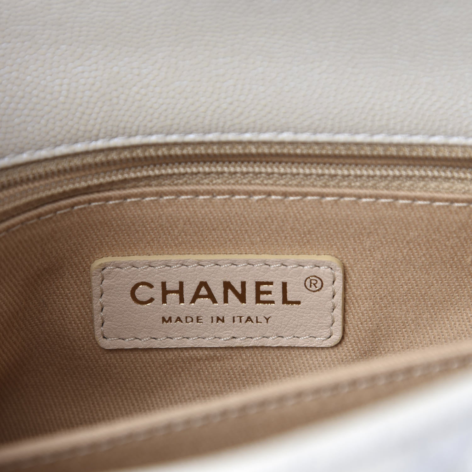 Chanel Iridescent Caviar Quilted Mini Coco Handle Flap White 9 of 13