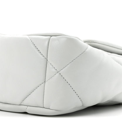 Chanel Lambskin Quilted Medium Chanel 19 Flap Light Blue 10 of 11