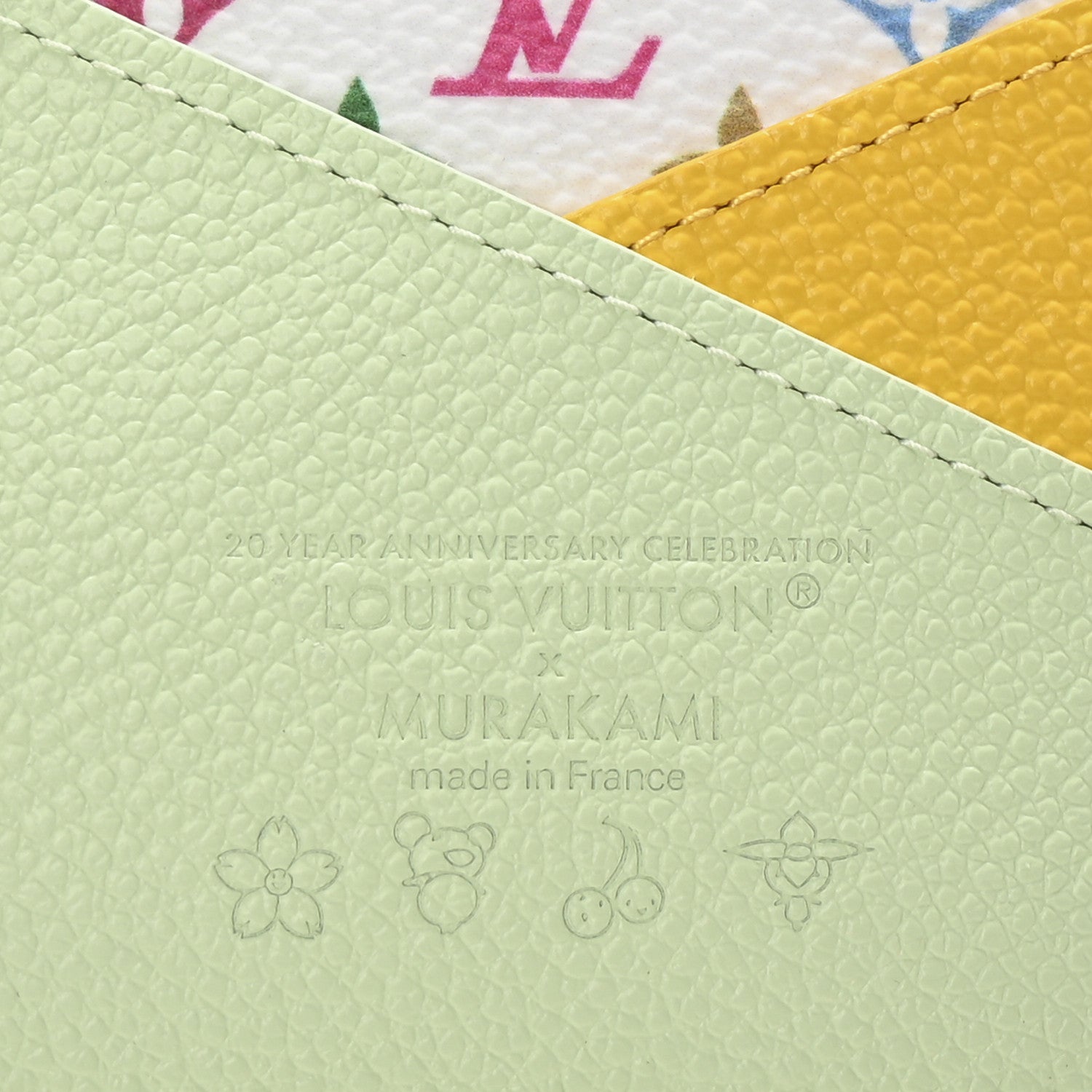 Louis Vuitton LV X TM Monogram Multicolor Criss-Cross Card Holder Green Tea Gingko Green Tea Gingko Yellow 6 of 7