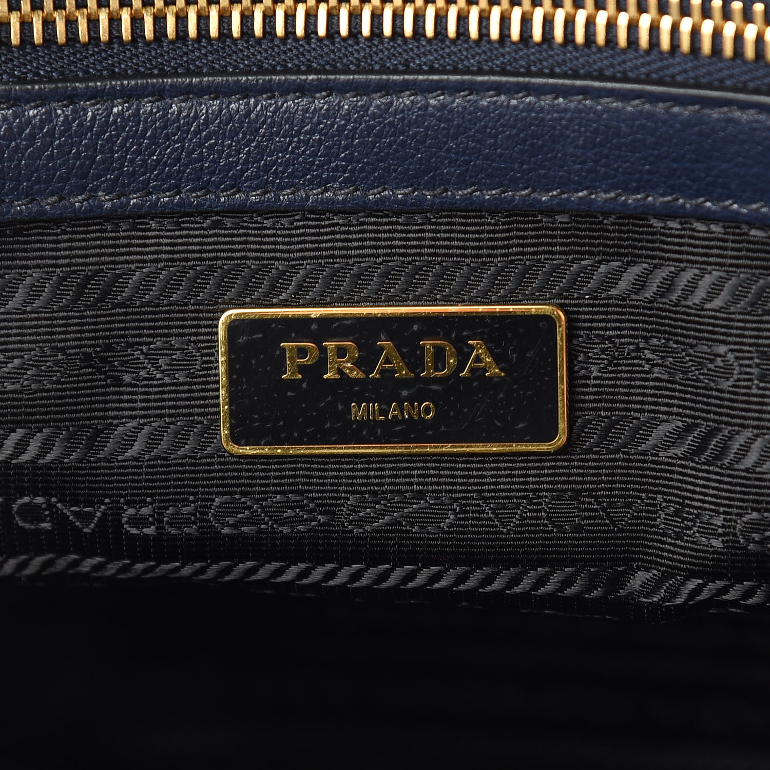 Prada Glace Calfskin Twin Pocket Tote Baltico 6 of 14