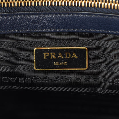 Prada Glace Calfskin Twin Pocket Tote Baltico 6 of 14