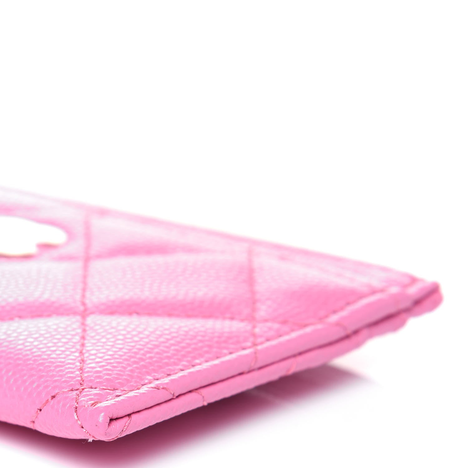 Chanel Caviar Quilted Card Holder Pink 10 of 12