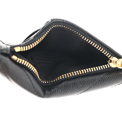 Saint Laurent Grain De Poudre Matelasse Chevron Monogram Fragments Zippered Card Case Black 6 of 8