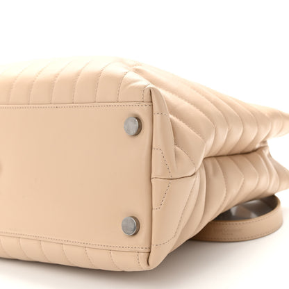 Saint Laurent Calfskin Y Quilted Monogram Large Loulou Shopper Nude Powder 10 of 10