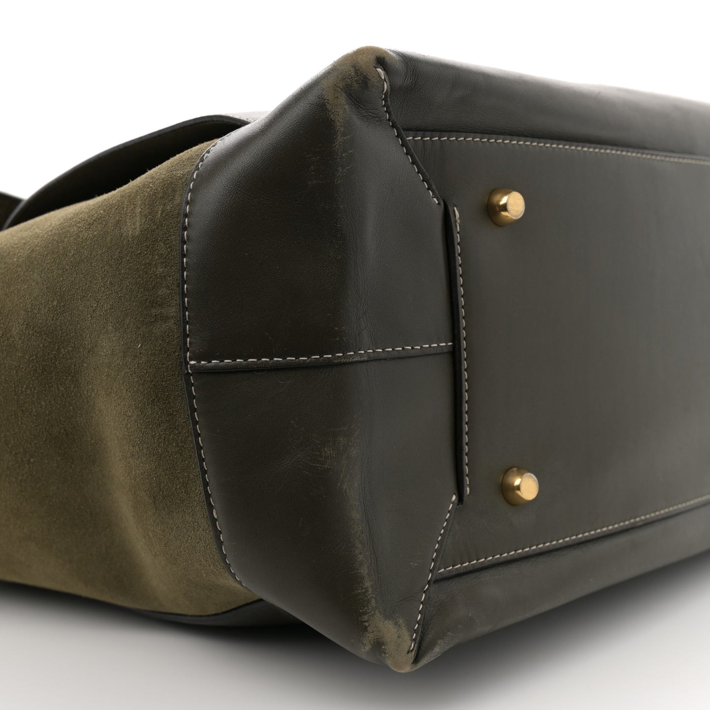 Calfskin Suede Maxi Intrecciato Arco 75 Olive Oil