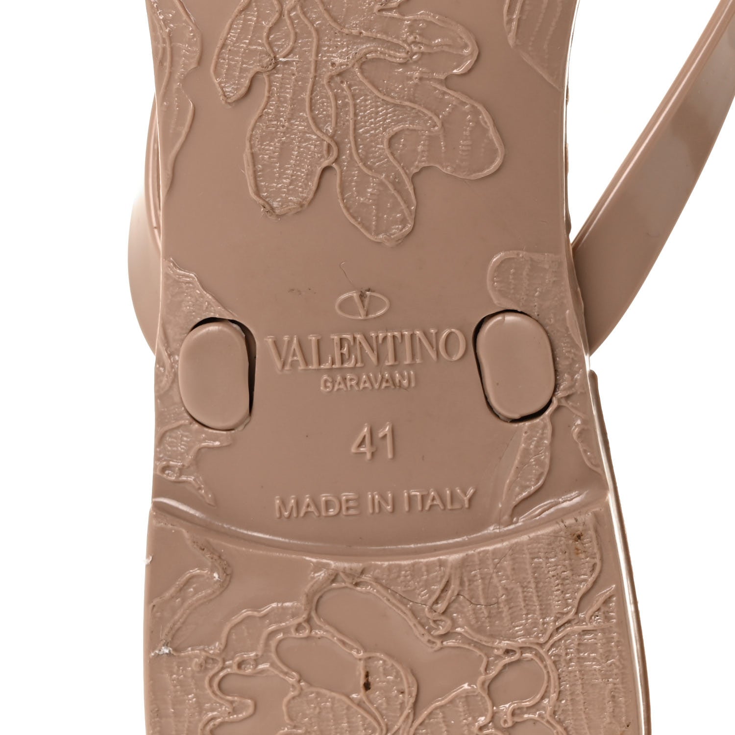 Valentino Garavani PVC Jelly Rockstud Bow Thong Sandals 41 Poudre 11 of 14
