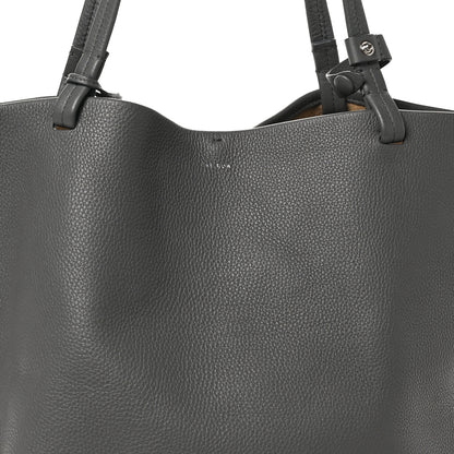 The Row Grained Calfskin Park Tote Three Charcoal 8 of 10