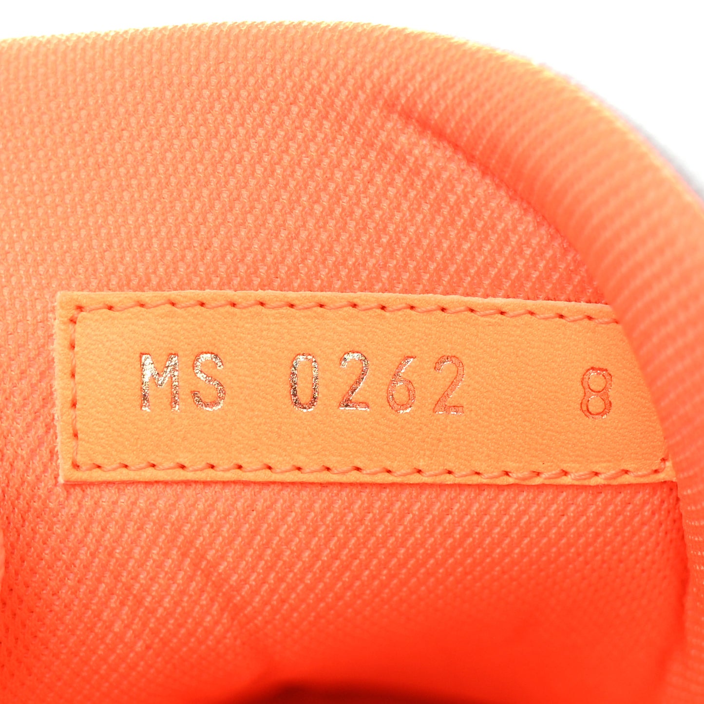 Calfskin Monogram Mens LV Trainer Sneakers 8 Orange